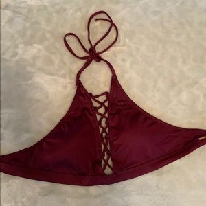 VS Pink Halter Bathing Suit Top